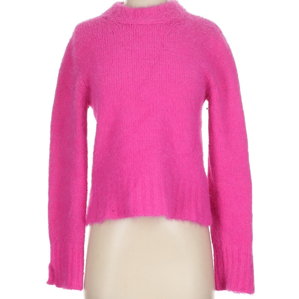 Massimo Dutti Vibrant Pink Turtleneck Sweater